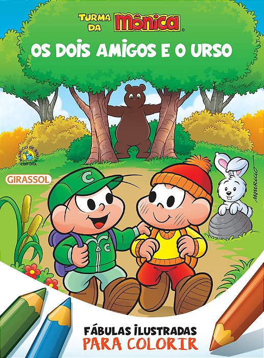 Turma Da Mônica - Fábulas Ilustradas Para Colorir - Os Dois Amigos E O Urso