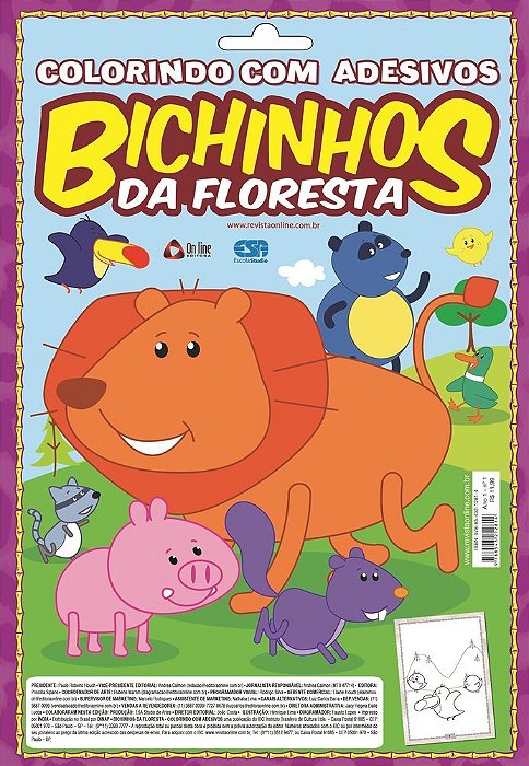 Bichinhos Da Floresta - Colorindo Com Adesivos