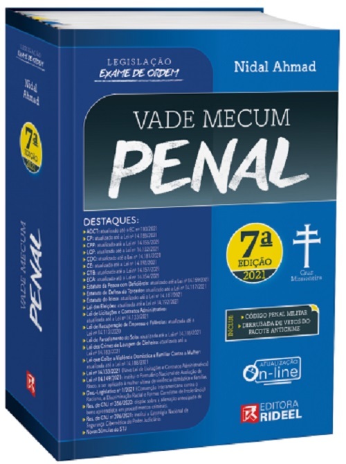 Vade Mecum Penal - Legislação Exame De Ordem 7ª Edição (2021)