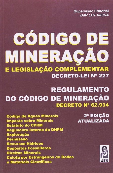 Código De Mineração E Legislação Complementar