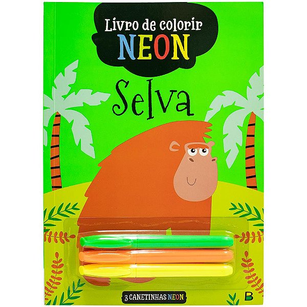 Livro De Colorir Neon: Selva