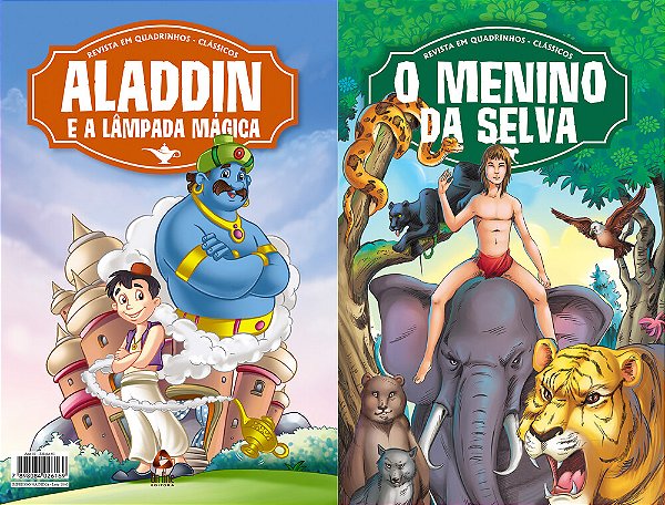 Revista Em Quadrinhos Clássicos - Alladin + O Menino Da Selva