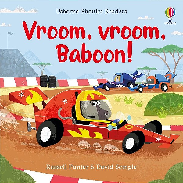 Vroom, Vroom, Baboon! - Usborne Phonics Readers - Book With Free Online Audio