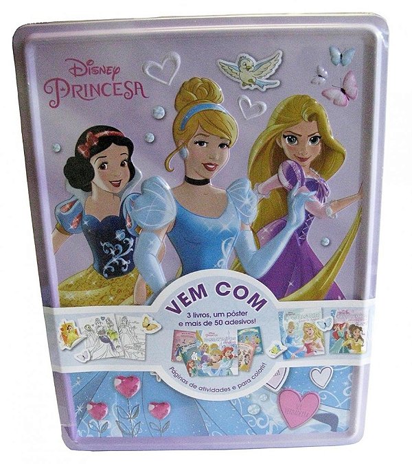 Disney Latinha Feliz. Princesa - Caixa (+ 3 Livros + Pôster + 50 Adesivos)