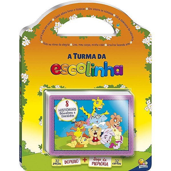A Turma Da Escolinha - Livro 2Em1-Dominó+memória