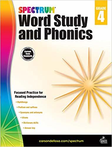 Spectrum Word Study & Phonics Grade 4 - Workbook..-