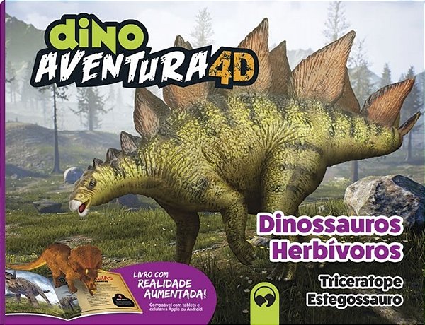 Dino Aventura - Dinossauros Herbívoros - Vale Das Letras - 4D Realidade Aumentada