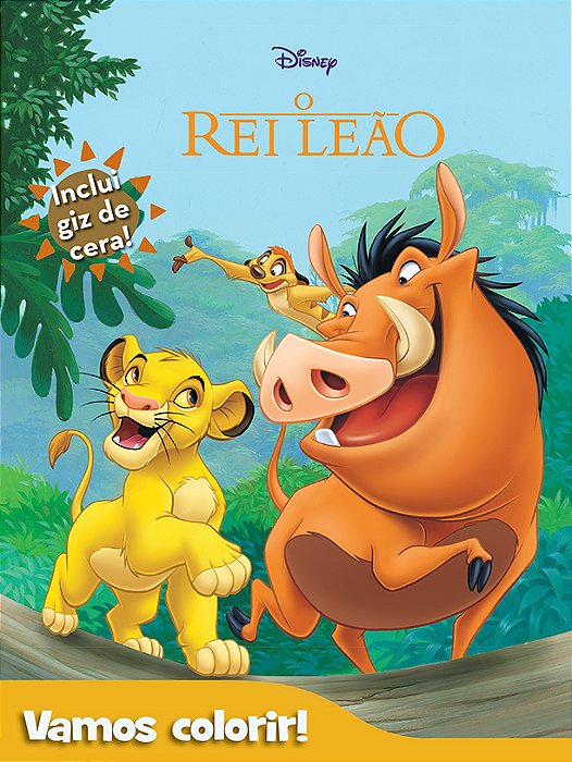 Rei Leão - Disney Vamos Colorir - Livro Com Giz De Cera