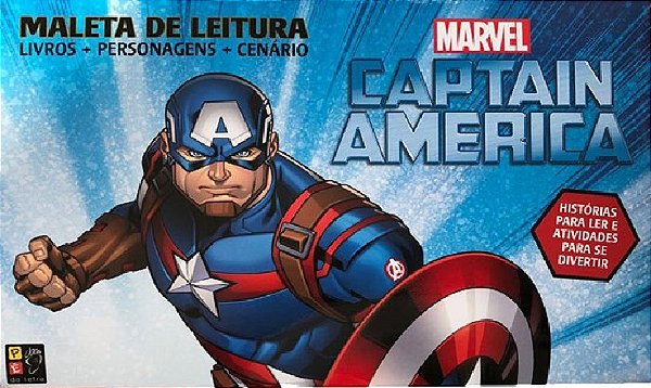 Captain America - Maleta De Leitura - Livros Com Personagens E Cenário