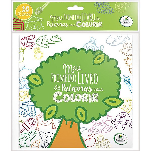 Meu Primeiro Livro De Palavras Para Colorir - Kit C/10 Und.