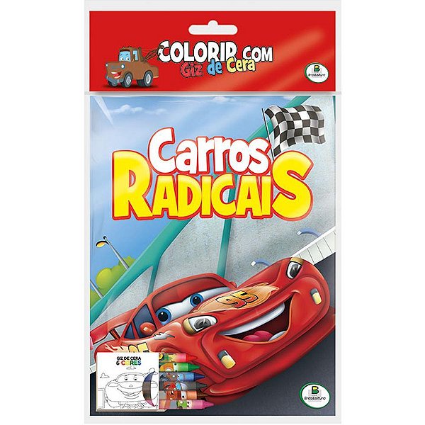 Colorir Com Giz De Cera: Carros Radicais