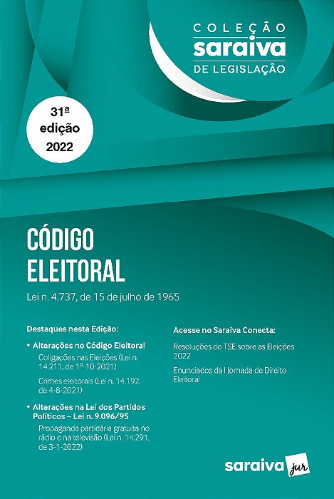 Coleção Saraiva De Legislação - Código Eleitoral