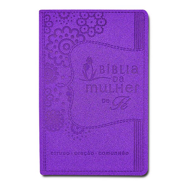 Bíblia Da Mulher De Fé, Nvi, Couro Soft, Roxo Estudo - Oração - Comunhão