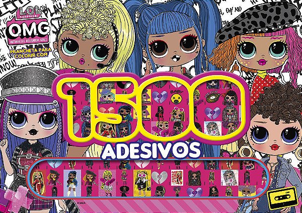 Lol Surprise - Omg Prancheta Para Colorir Com 1500 Adesivos