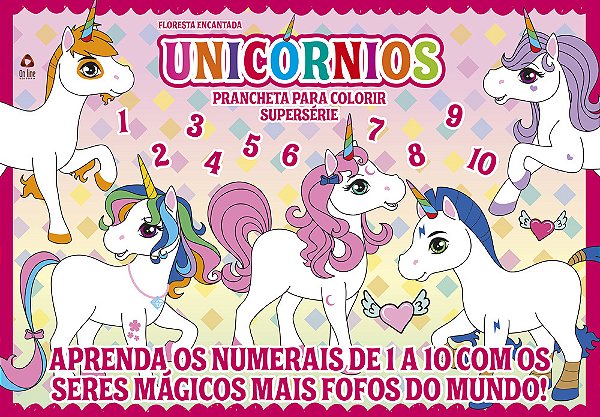 Unicórnio Prancheta Para Colorir Supersérie