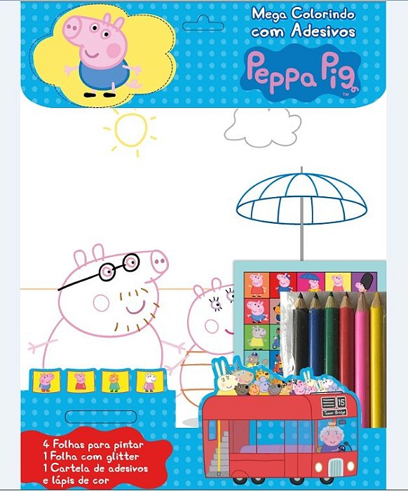 Peppa Pig - Mega Colorindo Com Adesivos