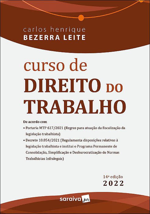 Curso De Direito Do Trabalho - 14ª Edição 2022