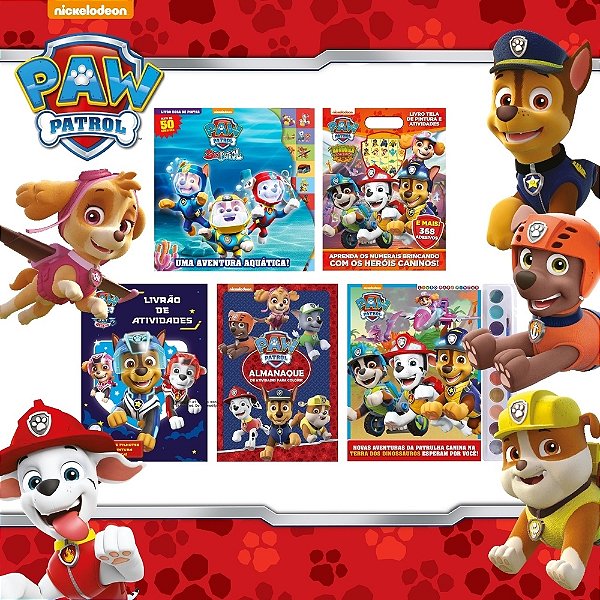 Patrulha Canina Kit Livros Para Colorir E Atividades