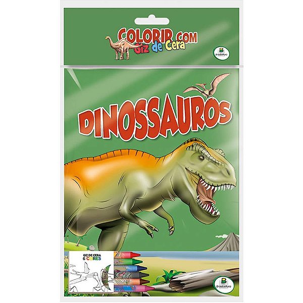 Colorir Com Giz De Cera: Dinossauros