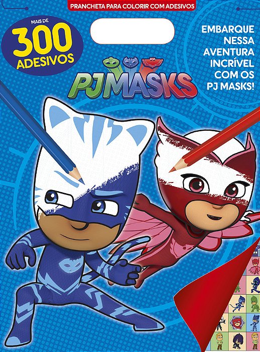 Pj Masks Prancheta Para Colorir Com Adesivos