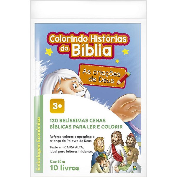 Colorindo Histórias Da Bíblia-Kit C/10 Und.