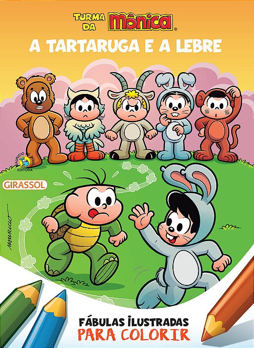 Turma Da Mônica - Fábulas Ilustradas Para Colorir - A Tartaruga E A Lebre