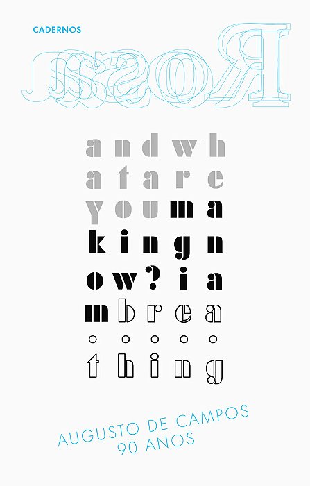 Cadernos Rosa — Augusto De Campos: 90 Anos
