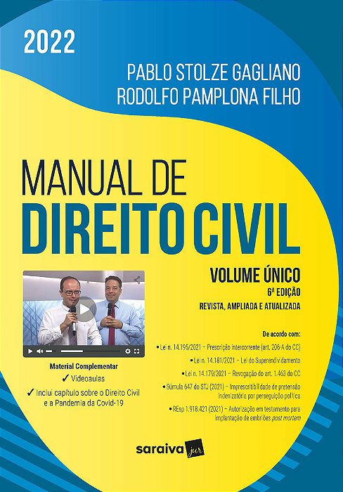 Manual De Direito Civil - 6ª Edição 2022