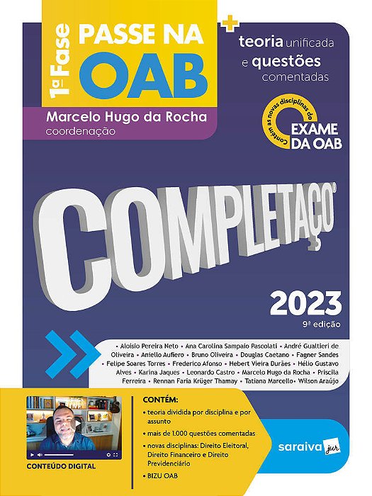 Passe Na Oab 1ª Fase - Completaço - Teoria Unificada - 9ª Edição 2023