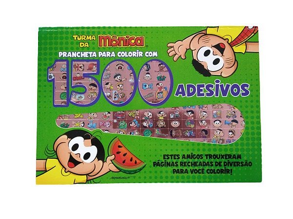 Turma Da Mônica - Prancheta Para Colorir Com 1500 Adesivos - Vol.2
