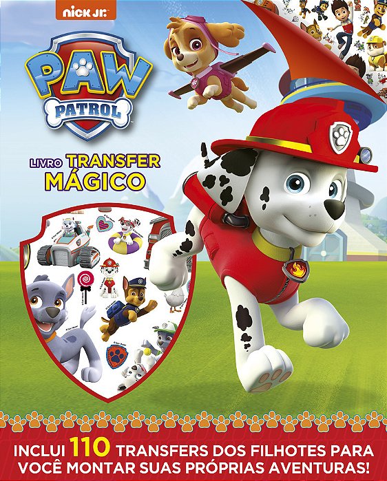 Patrulha Canina Livro Transfer Mágico