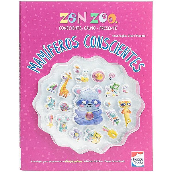 Zen Zoo - Mamíferos Conscientes: Livro De Atividades Com Adesivos Fofinhos