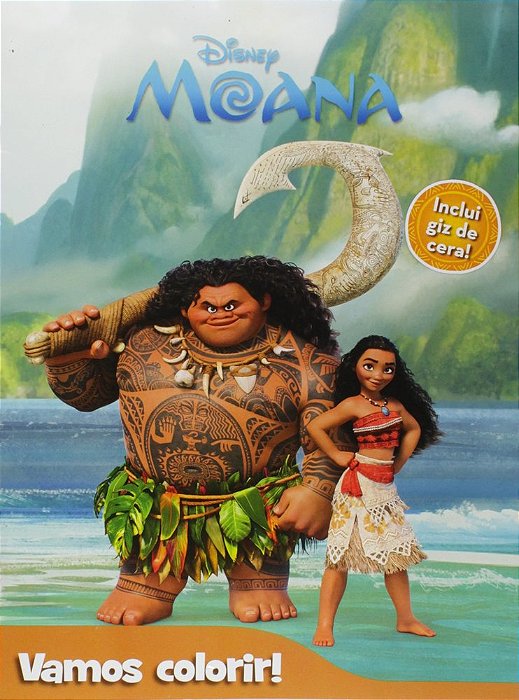 Moana - Disney Vamos Colorir - Livro Com Giz De Cera