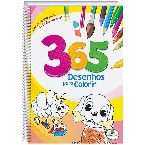 365 Desenhos Para Colorir/Rosa (Espiral)