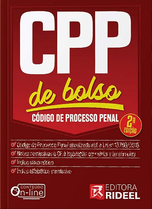 Código De Processo Penal - Cpp De Bolso - Livro Com Conteúdo Online - 2ª Edição