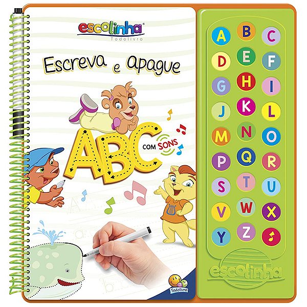 Escolinha Todolivro-Esc.&aprenda! Escreva E Apague Abc C/Sons