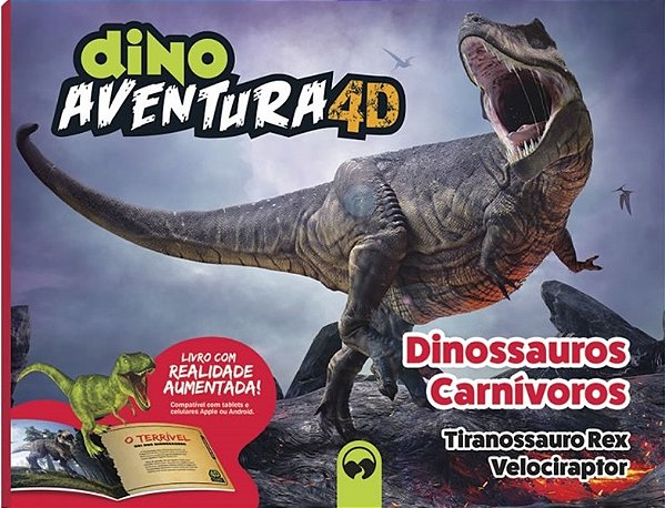 Dino Aventura - Dinossauros Carnívoros - Vale Das Letras - 4D Realidade Aumentada