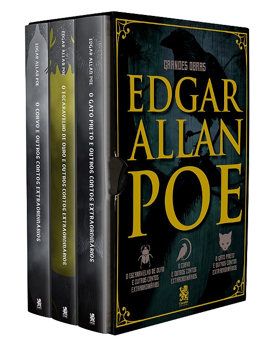 Grandes Obras De Edgar Allan Poe - Box Com 3 Livros..-