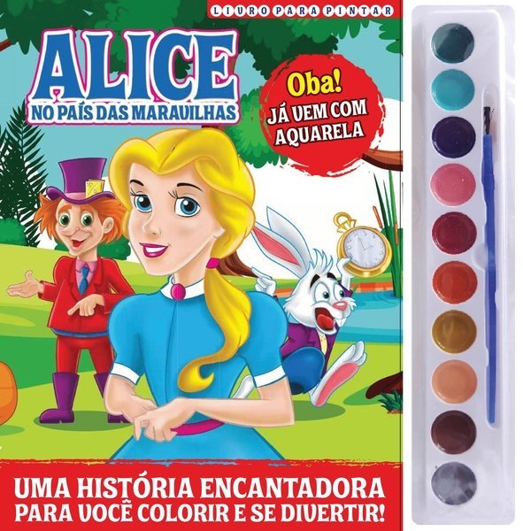 Alice No País Das Maravilhas Livro Para Pintar