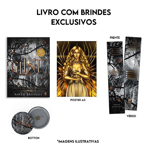 Glint + Brindes Livro 2 Da Série A Prisioneira Dourada
