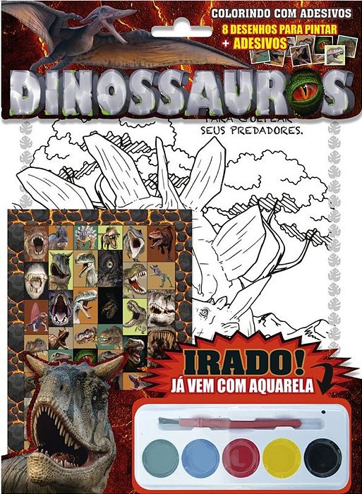 Dinossauros - Colorindo Com Adesivos