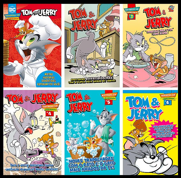 Combo Quadrinhos Tom E Jerry 01 - Kit Com 6 Quadrinhos