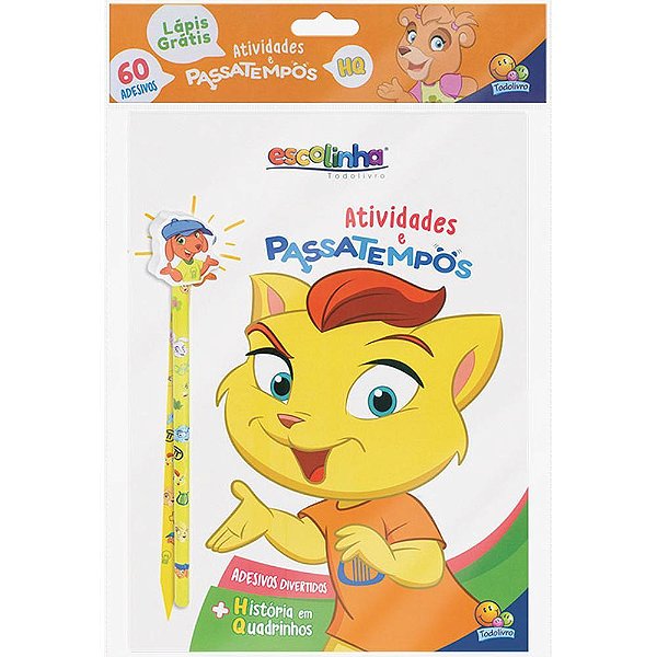 Atividades E Passatempos - Kit Livro + Lápis Borracha (Escolinha Todolivro)