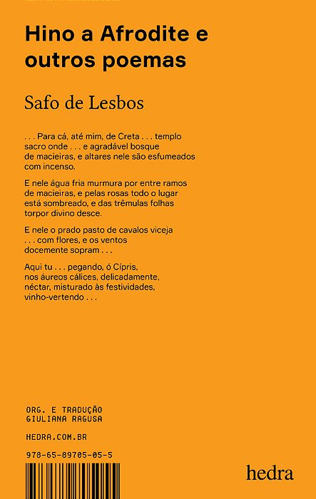Hino A Afrodite E Outros Poemas (Bilíngue)