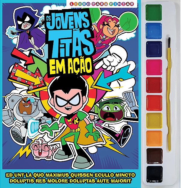 Jovens Titans Livro Para Pintar Com Aquarela