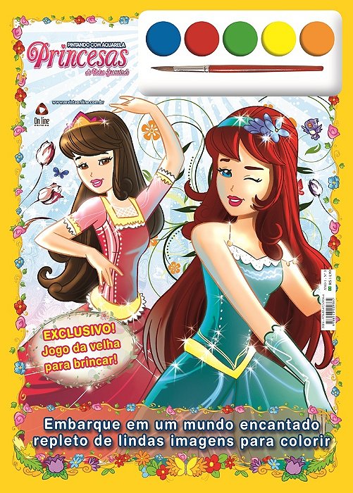 Princesas Pintando Com Aquarela