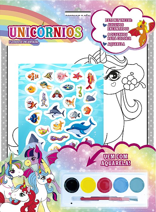 Floresta Encantada Colorindo Com Adesivos