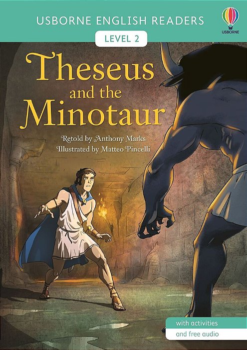 Theseus And The Minotaur - Usborne English Readers - Level 1 - Book With Activities And Free Audio