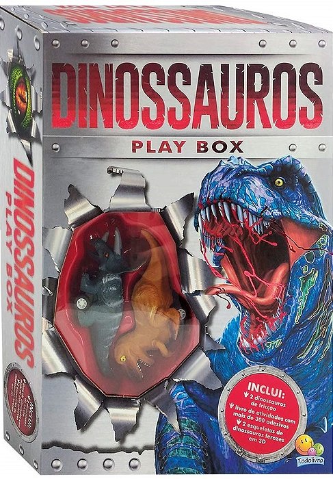 Dinossauros - Play Box - Livro De Atividades Com Adesivos