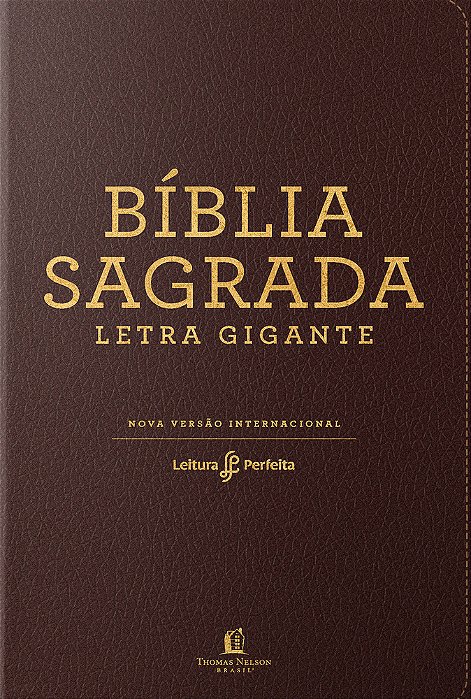 Bíblia Nvi, Couro Soft, Marrom, Letra Gigante, Leitura Perfeita